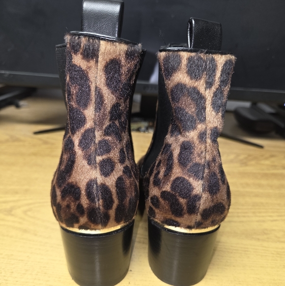 Nine West Brown Leopard Ankle Booties - Picture 2 of 6